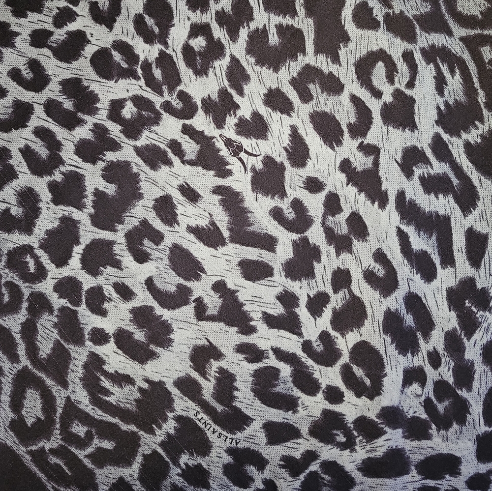 All Saints Animal Print Midi Dress- Black and Gray - Picture 5 of 6